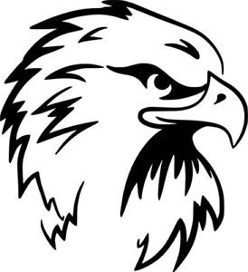 274x300 Bald Eagle Head Tribal Art Decal Wall Car Window Laptop, Eagle - Tribal Art Drawing