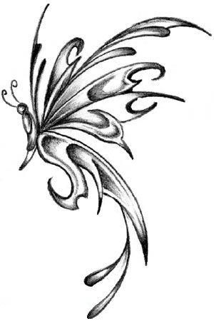 300x450 butterfly draw tribal butterfly, butterfly - Tribal Butterfly Drawing