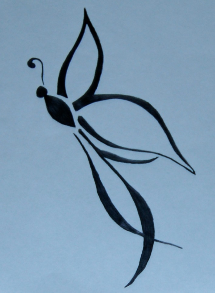 709x965 Simple Tribal Butterfly Drawings - Tribal Butterfly Drawing