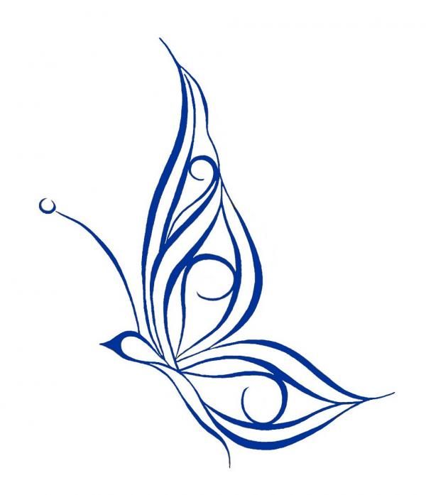 600x697 Butterflies Drawings Tribal Butterfly Drawing - Tribal Butterfly Drawing