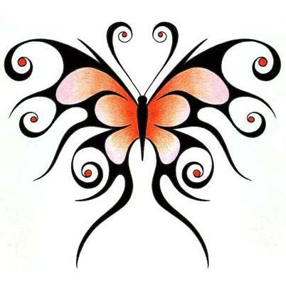 402x402 Celtic Butterfly Tatto - Tribal Butterfly Drawing