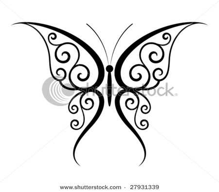 Tribal Butterfly Drawing at PaintingValley.com | Explore collection of ...