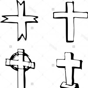 300x300 stock illustration tattoo tribal cross designs isolated sohadacouri - Tribal Cross Drawings