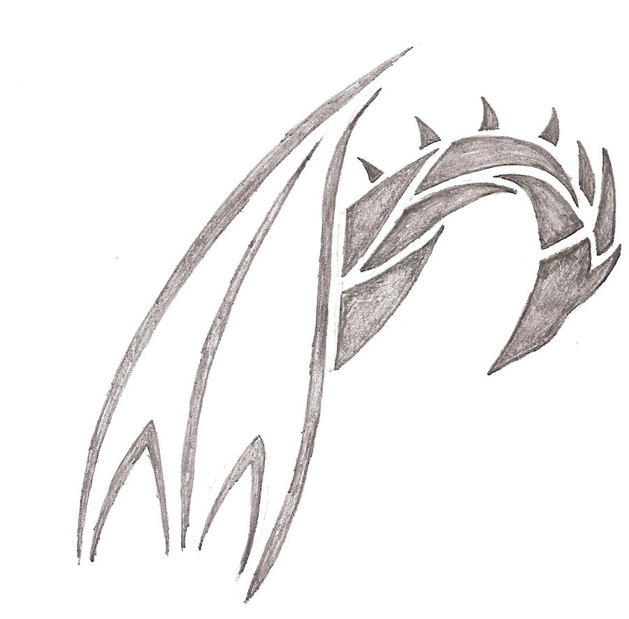 900x885 Pictures Of Simple Tribal Dragon Drawing - Tribal Dragon Drawing