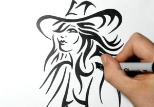 300x210 How To Draw Cool Pictures For Girls Cool Drawing Ideas For Girls - Tribal Drawing Ideas