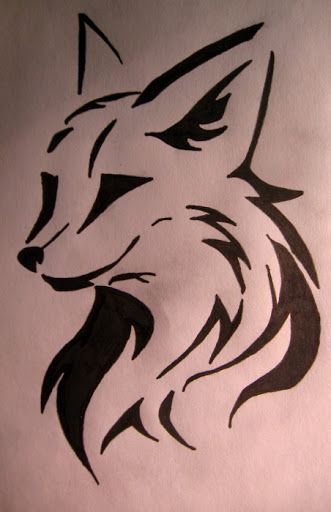 331x512 simple tribal fox tattoo black tribal tattoos patterns drawing - Tribal Drawing Ideas