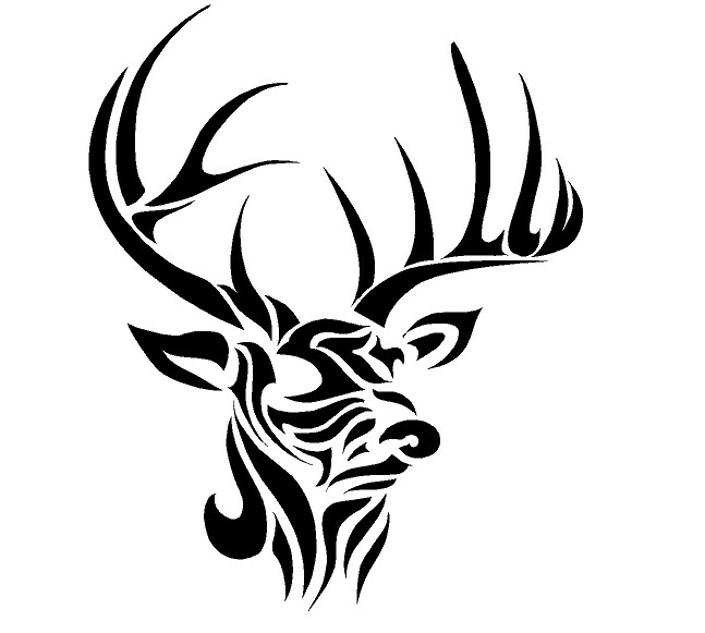 647x581 Deer Tribal Decal - Tribal Drawing Ideas