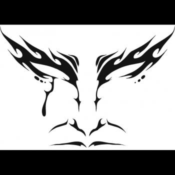 350x350 How To Draw A Tribal Face, Step - Tribal Drawing Step By Step