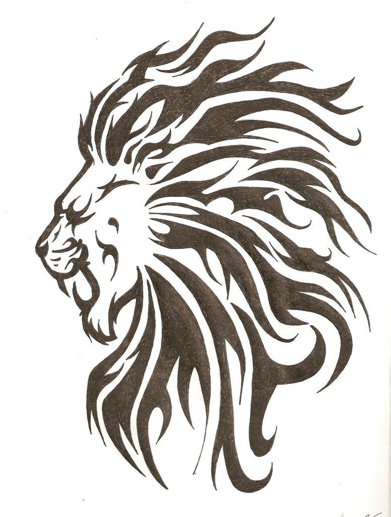 778x1027 Tribal Lion Drawings - Tribal Drawings