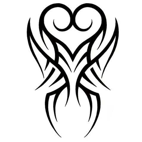 477x477 Beautiful Tribal Heart Tattoos - Tribal Drawings