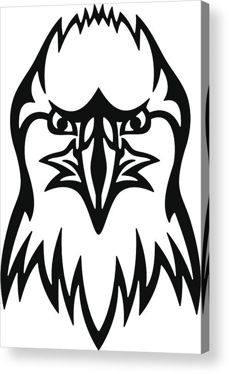 453x740 Tribal Eagle Acrylic Print - Tribal Eagle Drawing