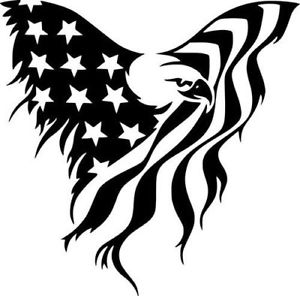 300x296 American Tribal Eagle Vinyl Sticker Decal Buy Get Free - Tribal Eagle Drawing