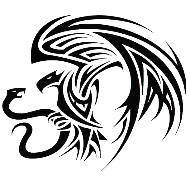 610x610 Eagle Tribal Art - Tribal Eagle Drawing