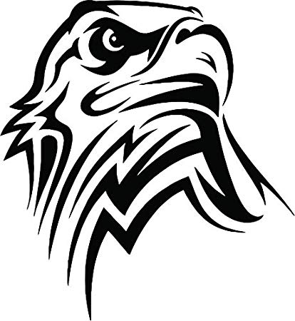 414x450 tribal eagle vinyl die cut decal automotive - Tribal Eagle Drawing