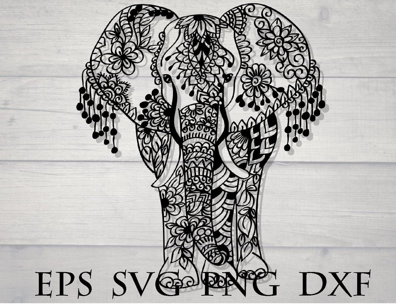 794x609 ethnic elephant animal mandala elephant mandala etsy - Tribal Elephant Drawing