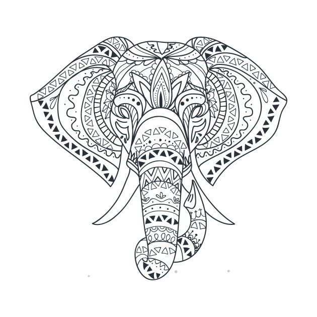 Tribal Elephant Drawing at PaintingValley.com | Explore collection of ...