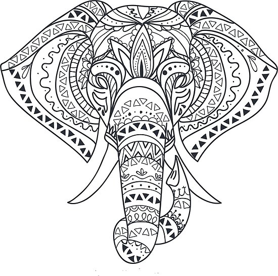 Tribal Elephant Drawing at PaintingValley.com | Explore collection of ...