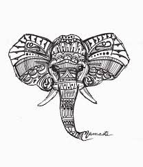 208x242 Tribal Elephant Drawing - Tribal Elephant Drawing