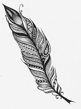 332x443 Image Result For Tribal Feathers Meaning Tattoos Feather - Tribal Feather Drawing