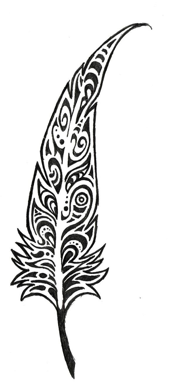 604x1322 nice tribal feather tattoo tattoos tribal feather tattoos - Tribal Feather Drawing