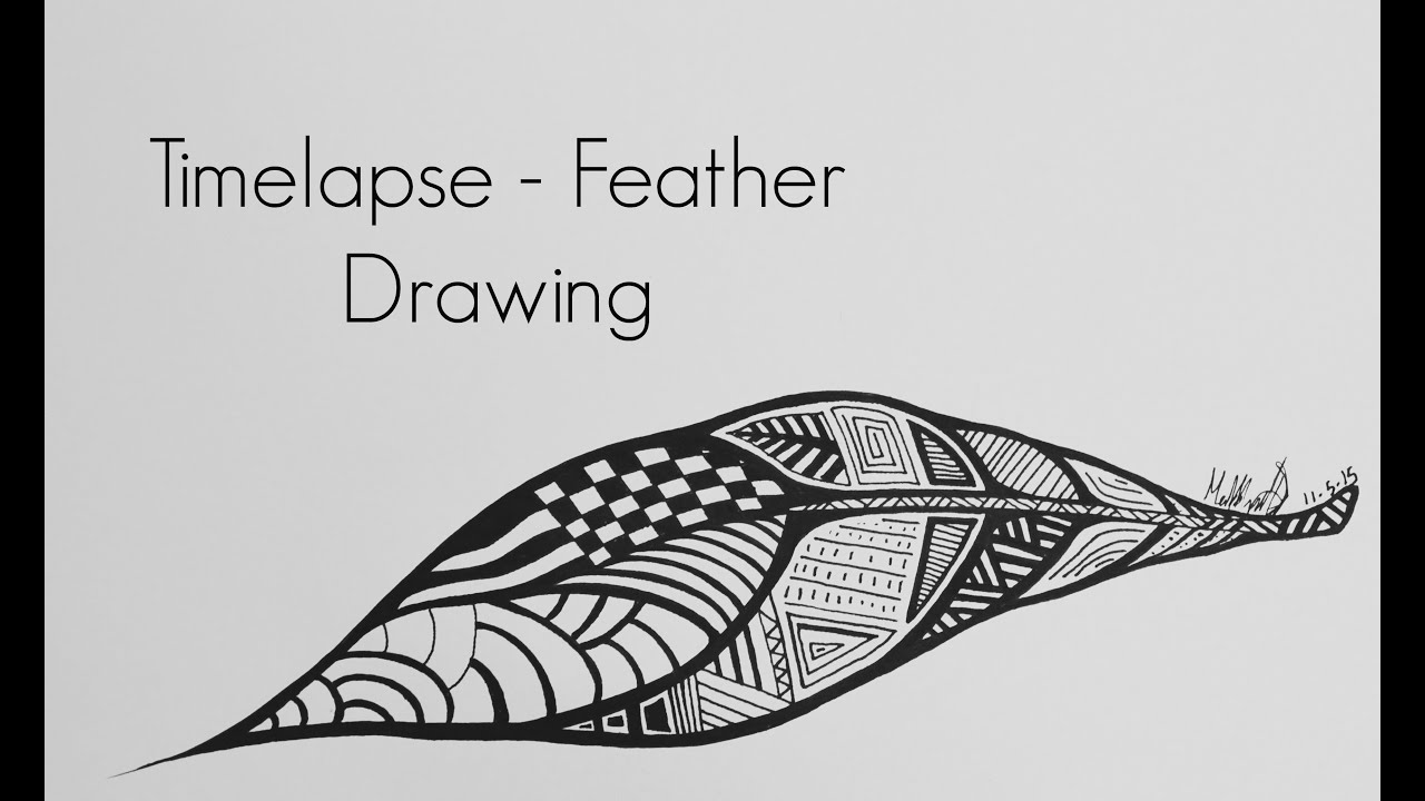 1280x720 abstract feather drawing timelapse tribal artist - Tribal Feather Drawing