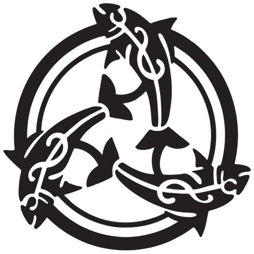 500x500 Tribal Fish Tattoo Car Lake Boat Life Fishing Bass Vinyl Decal - Tribal Fish Drawing