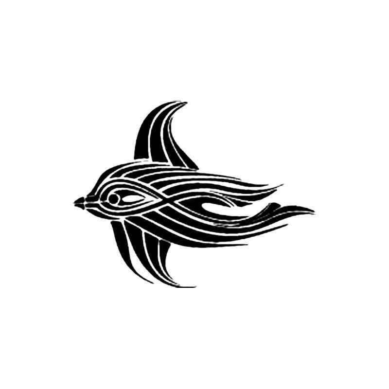 800x800 Tribal Fish P S Decal - Tribal Fish Drawing