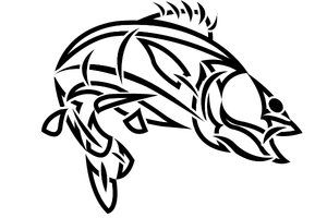 300x200 tribal walleye fish - Tribal Fish Drawing