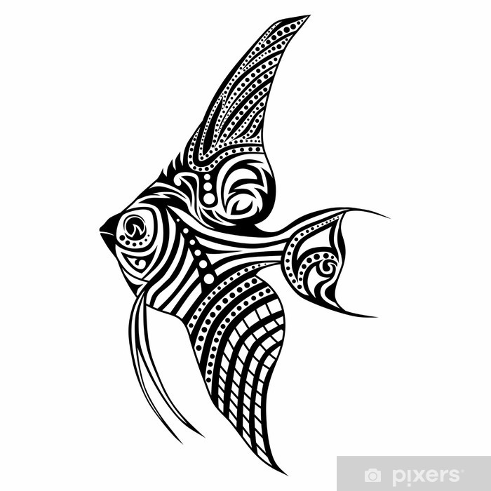 700x700 Tribal Fish Vector Tattoo Sticker We Live To Change - Tribal Fish Drawing