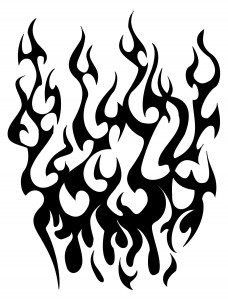 228x300 flame tattoos designs, ideas and meaning tattoos for you - Tribal Flame Drawings