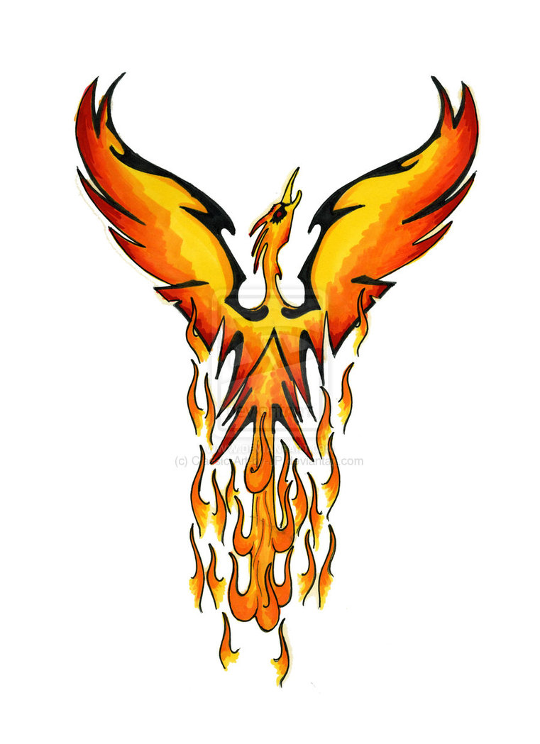 761x1049 tattoo simple cool tribal flame pheonix tattoo - Tribal Flame Drawings