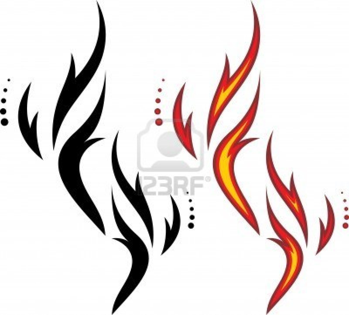 1200x1083 tribal fire and flame tattoos designs - Tribal Flame Drawings