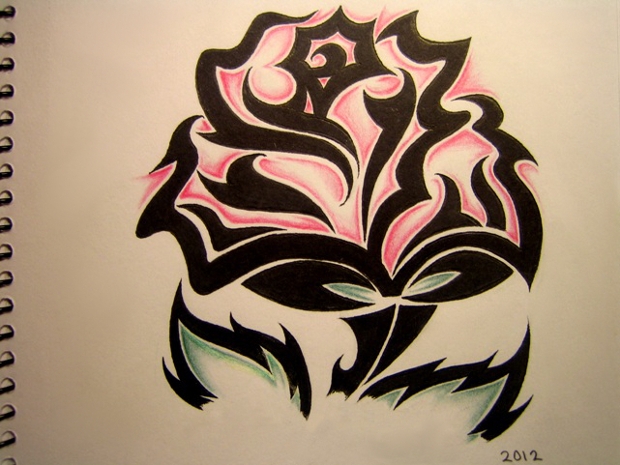 Tribal Flower Drawing