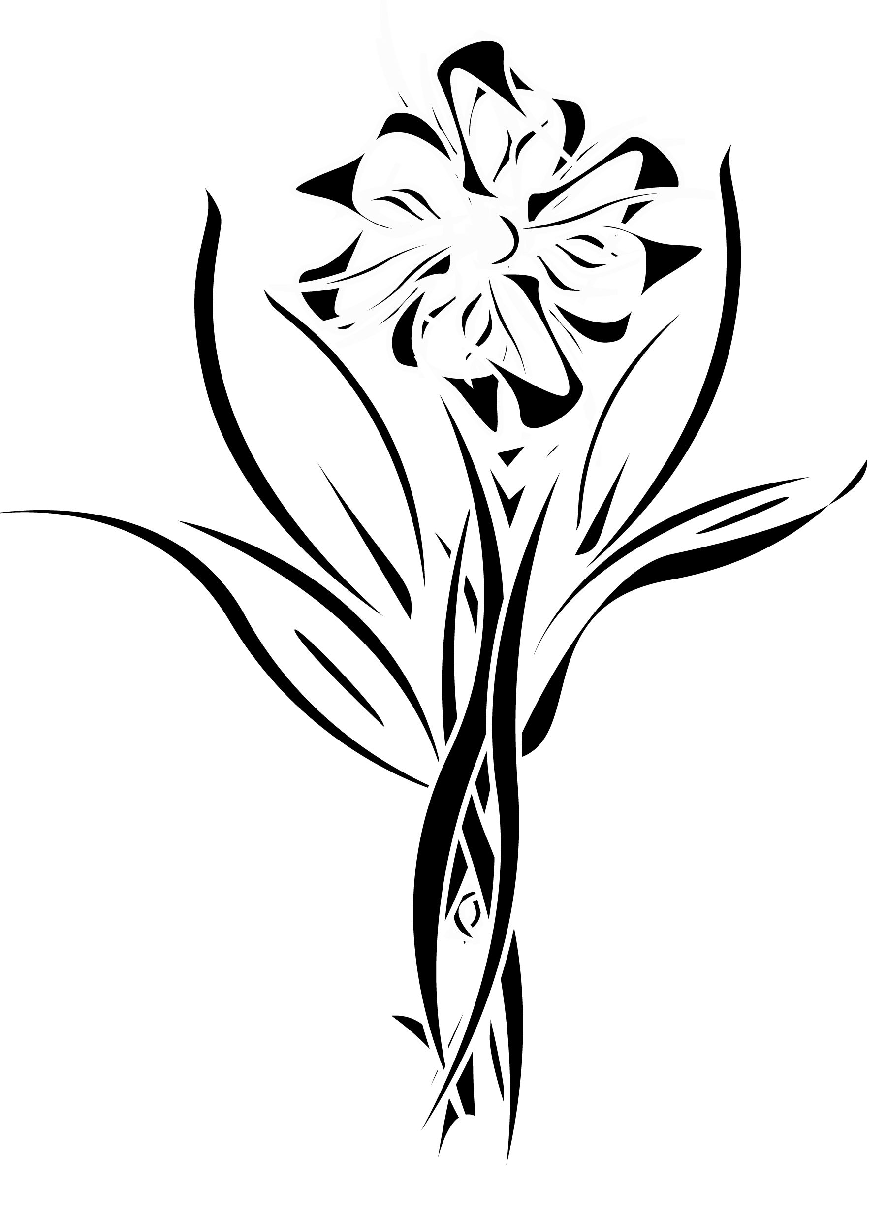 1802x2484 Tribal Flower Drawing - Tribal Flower Drawing