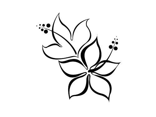 500x375 Tribal Flowers Clip Art - Tribal Flower Drawing