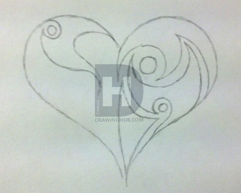 Tribal Heart Drawings at PaintingValley.com | Explore collection of ...