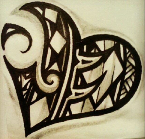 Tribal Heart Drawings at PaintingValley.com | Explore collection of ...