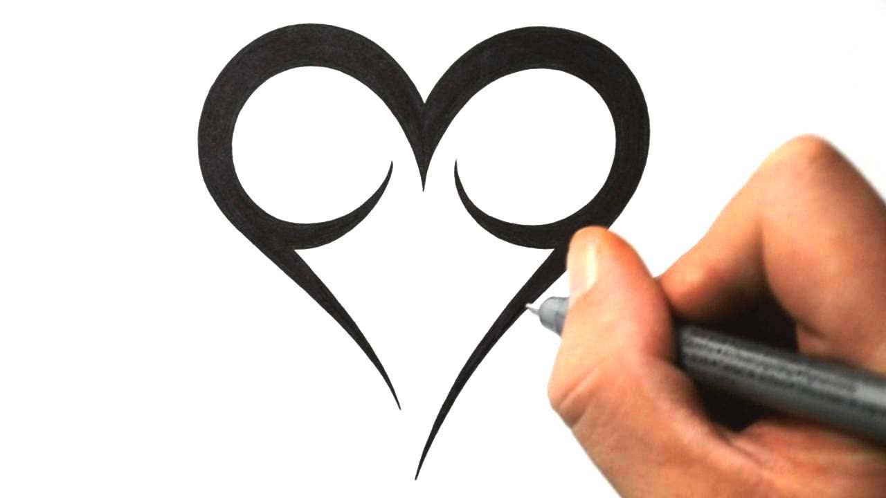 1280x720 Easy Draw Heart Tattoos Ideas And Designs - Tribal Heart Drawings