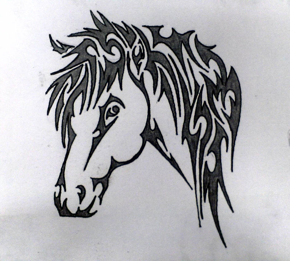 942x848 Tribal Horse - Tribal Horse Drawing