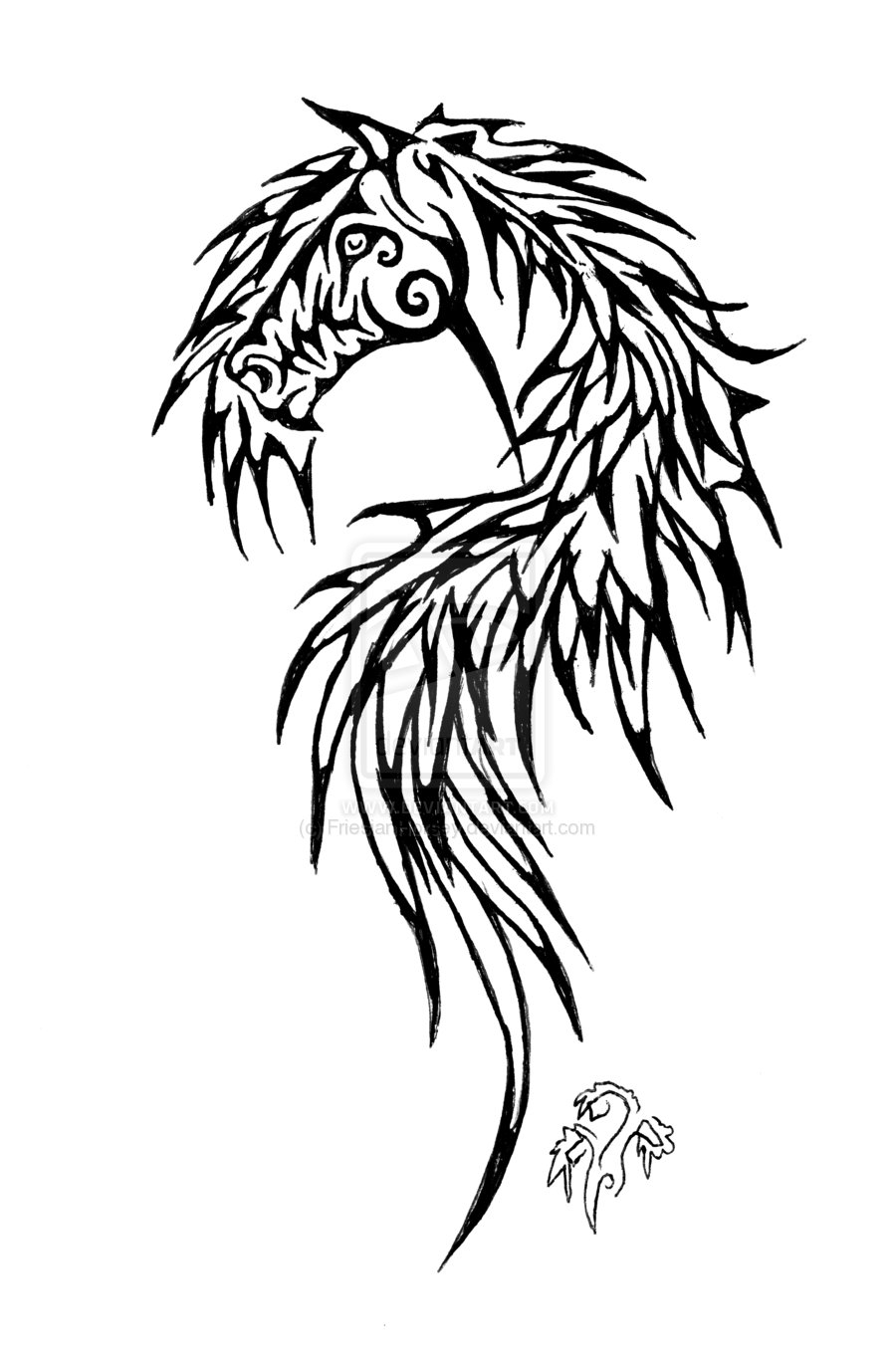 900x1366 Tribal Horse Drawings Pencil Gtgt - Tribal Horse Drawing