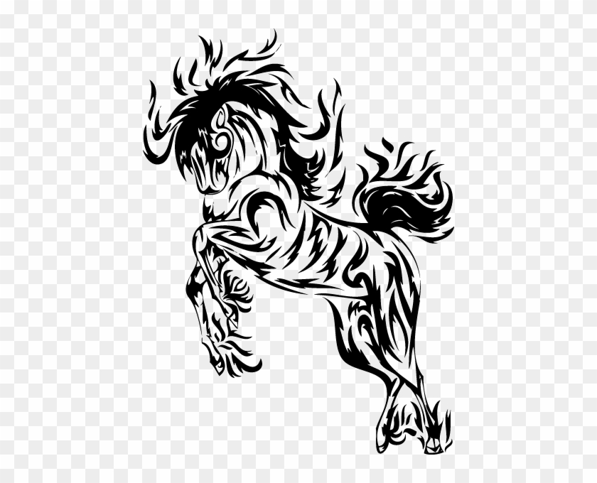 840x680 Tribal Horse Tattoo Designs - Tribal Horse Drawing