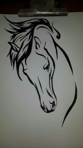 291x516 tribal horse drawings i have done tribal animal tattoos - Tribal Horse Drawing