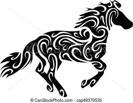 450x348 Tribal Horse - Tribal Horse Drawing