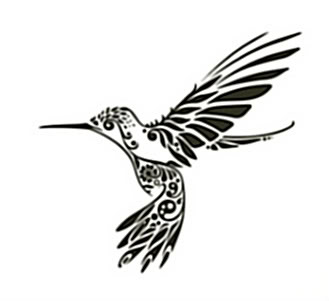 329x301 New Tribal Hummingbird Tattoo Stencil Tattoo Ideas - Tribal Hummingbird Drawing