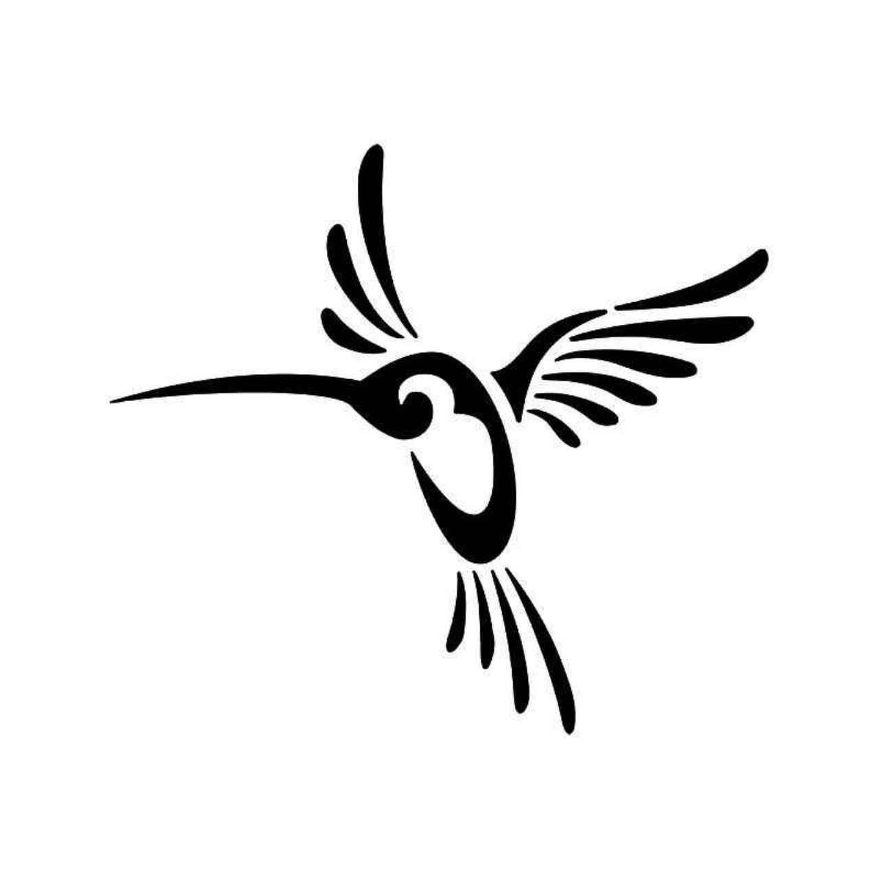 1280x1280 tribal hummingbird vinyl decal sticker designs tribal - Tribal Hummingbird Drawing