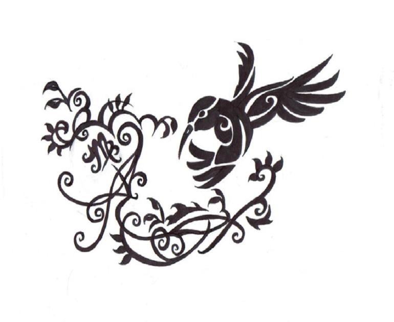770x631 Tribal Hummingbird Pic Tattoo - Tribal Hummingbird Drawing