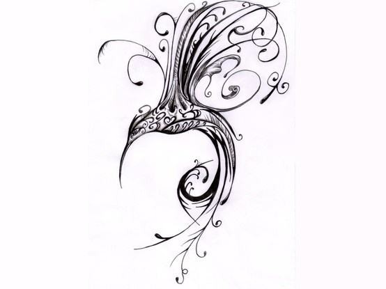 554x415 Tribal Hummingbird Tattoo Drawings Tattooic - Tribal Hummingbird Drawing