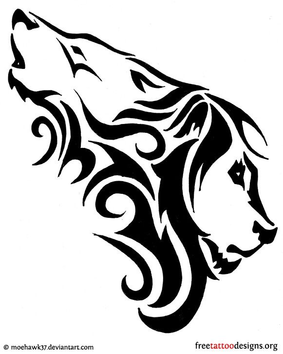 581x725 Tribal Lion And Wolf Tattoo Inspiration Wolf Tattoos, Tattoos - Tribal Lion Drawing