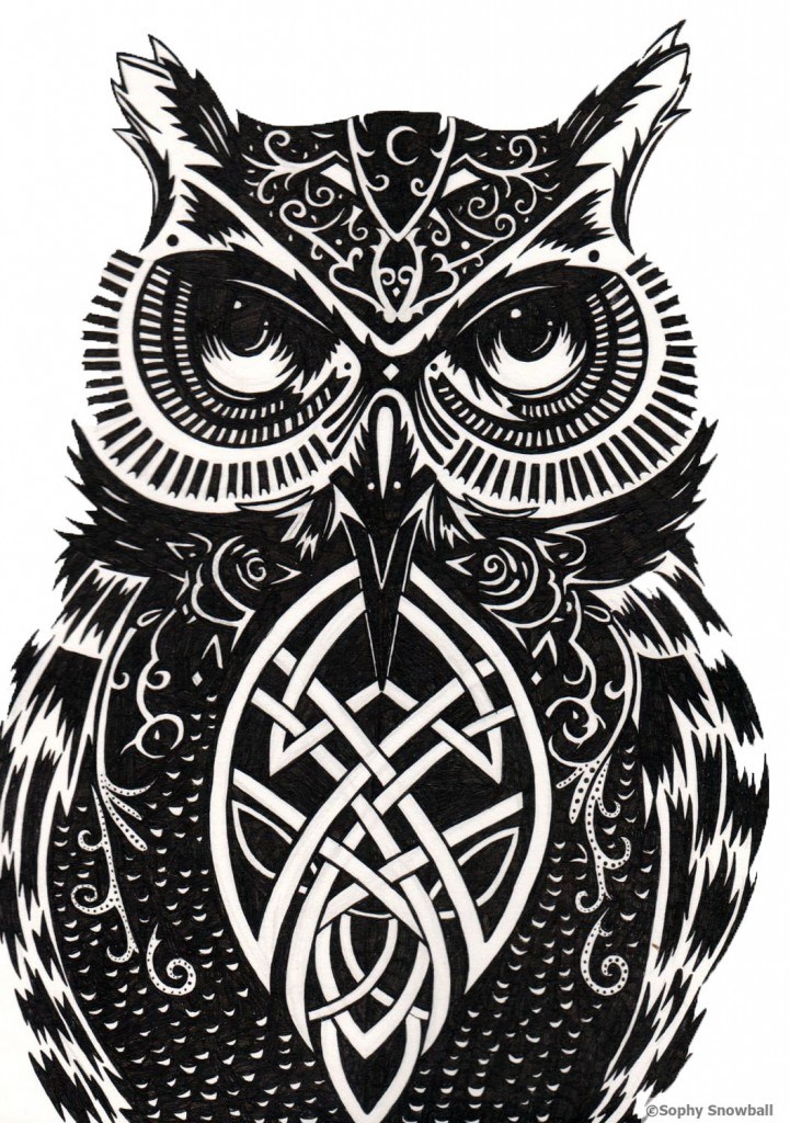 721x1024 Tribal Owl Creative Future - Tribal Owl Drawing