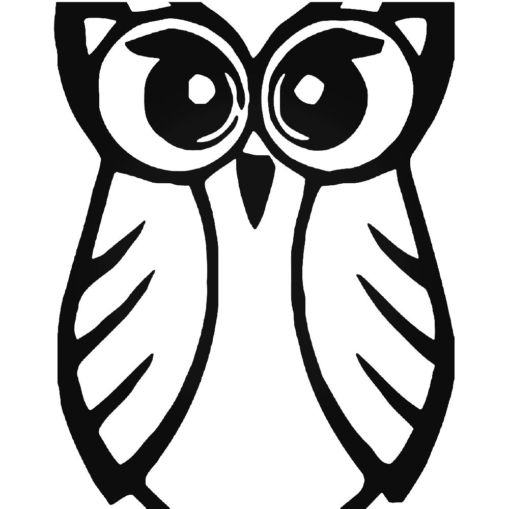 1000x1000 Tribal Owl Bird Vinyl Decal Sticker - Tribal Owl Drawing